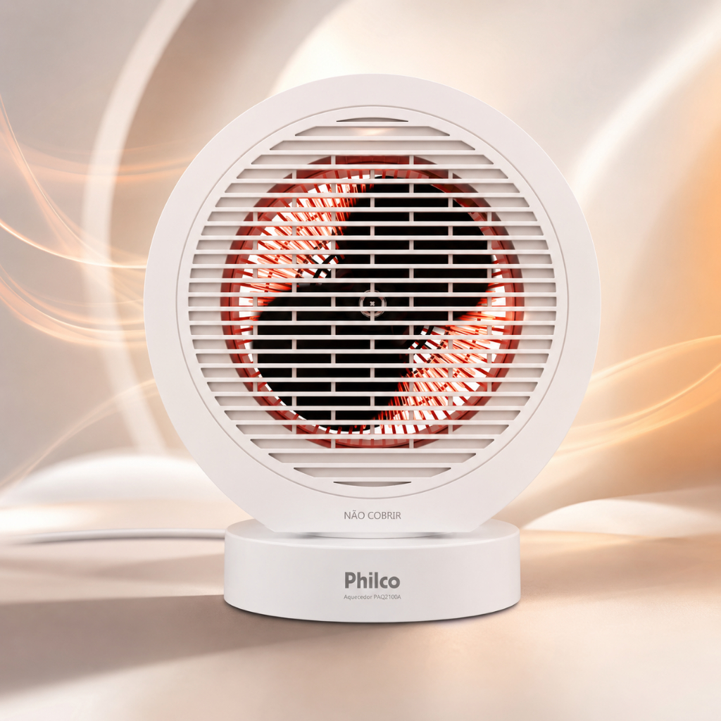 Aquecedor Portátil 3 em 1 Aquece Ventila Oscila Philco 1500w Ambiente bem Aquecido
