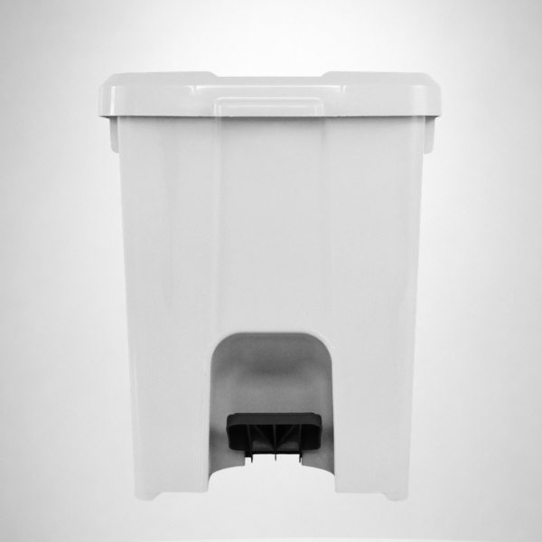 Lixeira JSN 15 litros reciclagem com pedal e fixador para sacos Branca JSN Original