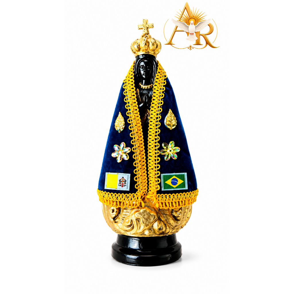 Imagem Nossa Senhora Aparecida Premium 18cm Decorativa Religiosa