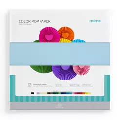 Papel Color Pop Azul Água Mimo - 30,5 x 30,5 cm - 180 gr - 25 unds