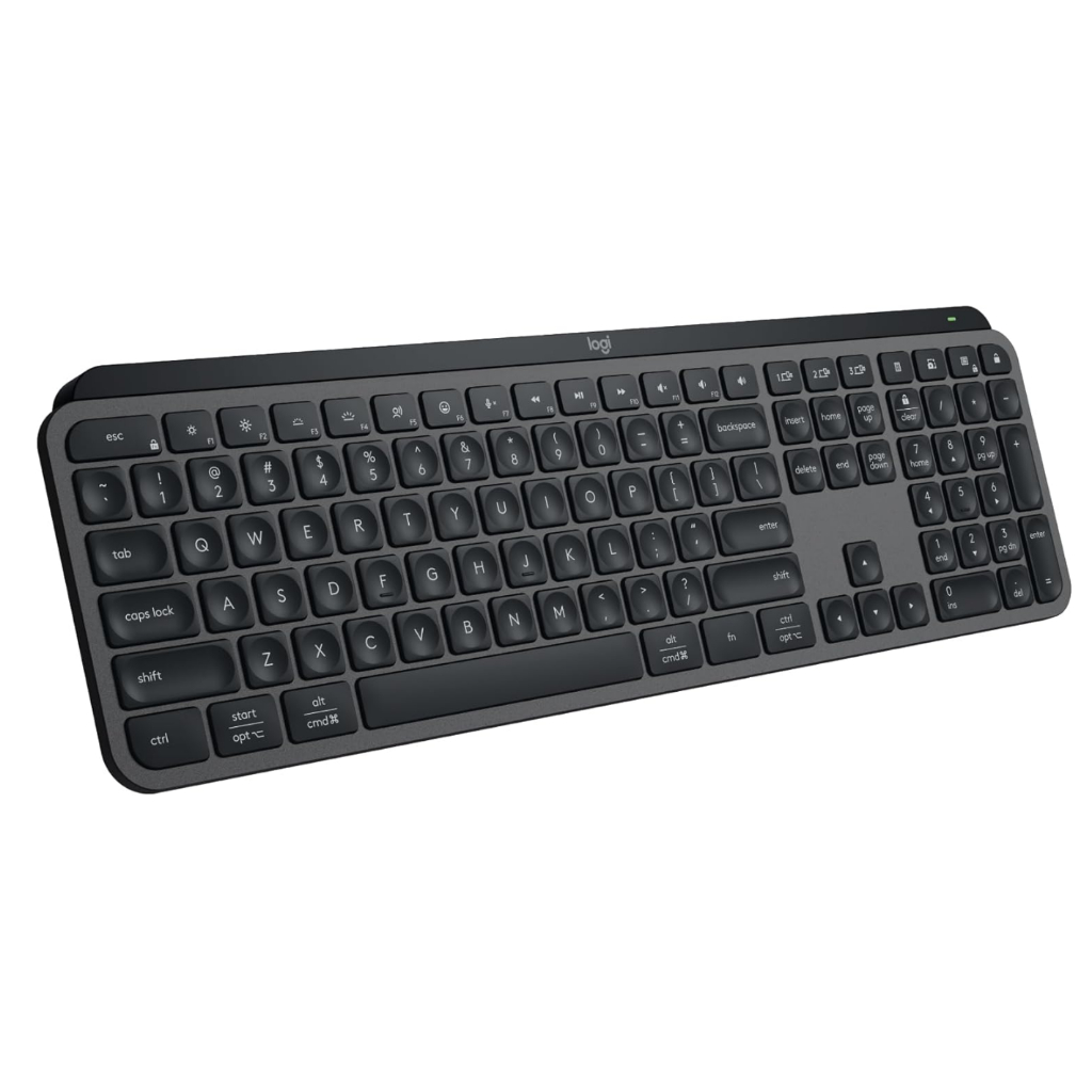 Teclado sem fio Logitech MX Keys S com Clique Silencioso, Teclas Programáveis, Iluminação Inteligente, Conexão Bluetooth