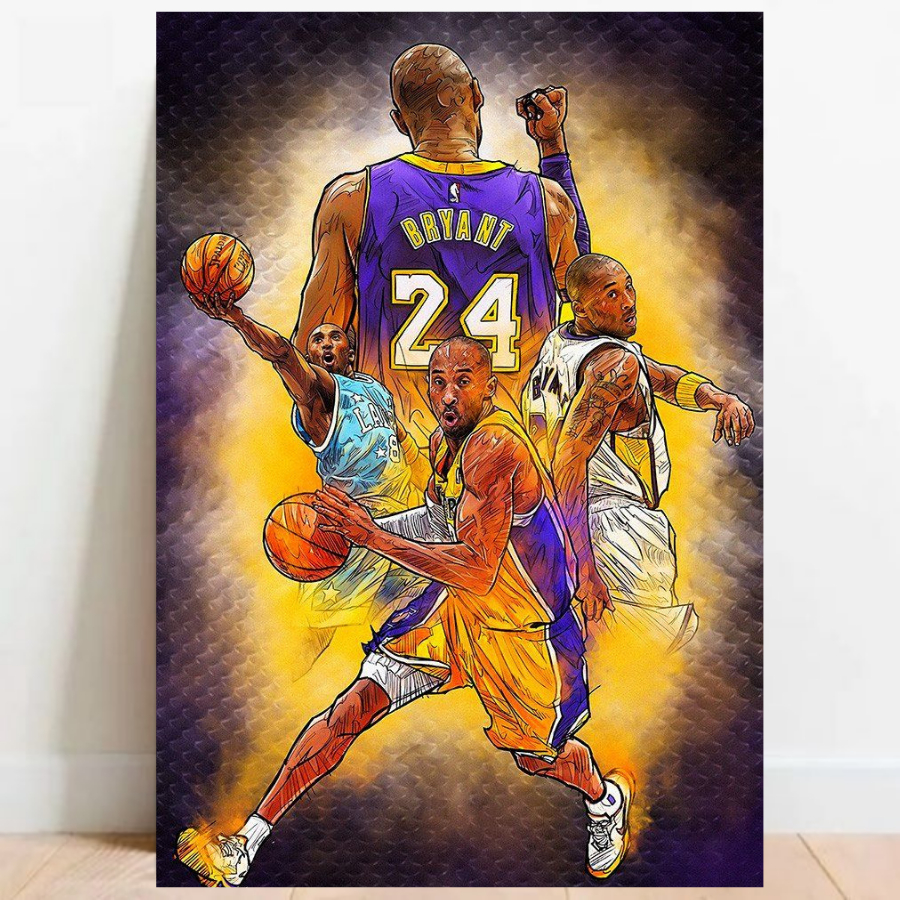 Quadro Placa Decorativa Kobe Bryant Lenda Basquete NBA jogador Esporte 01