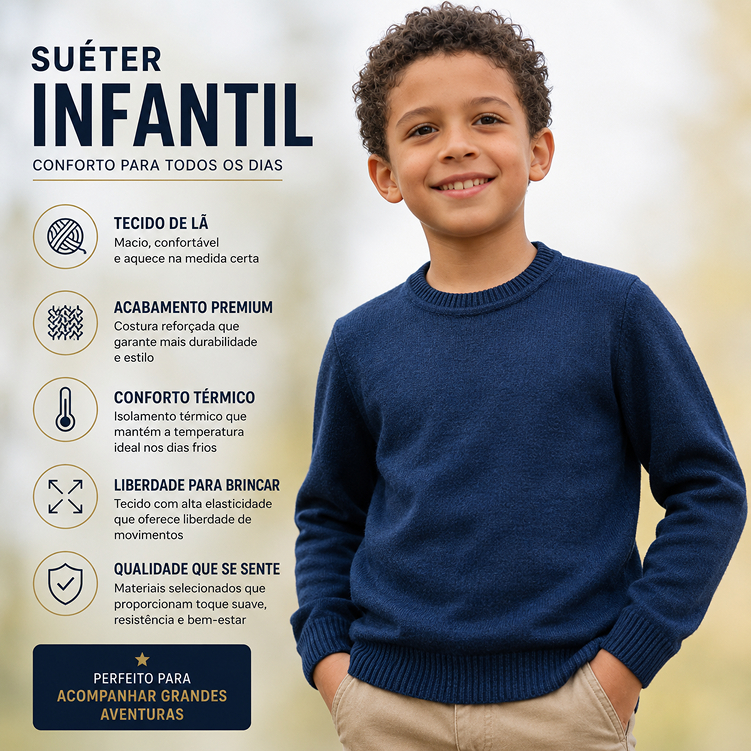 Colete de tricot Social infantil, Colete fofo vermelho ou azul 4 até 10 anos Colete infantil menino Lã Inverno