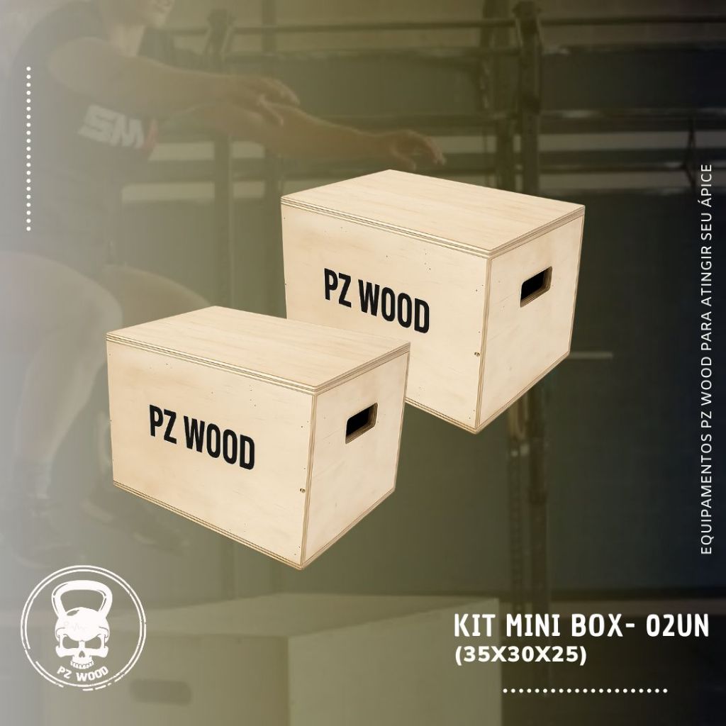 KIT MINI CAIXA DE SALTO /MINI BOX JUMP INFANTIL 35x 30x 25cm - JUMP BOX PEQUENA/INICIANTE -02UN