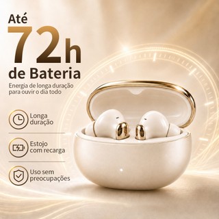 Fone de Ouvido BluetoothJ10Pro Cancelamento de Ruído,App Controle Personalizável,Graves Potentes.Som 360° DJ Bateria 60h