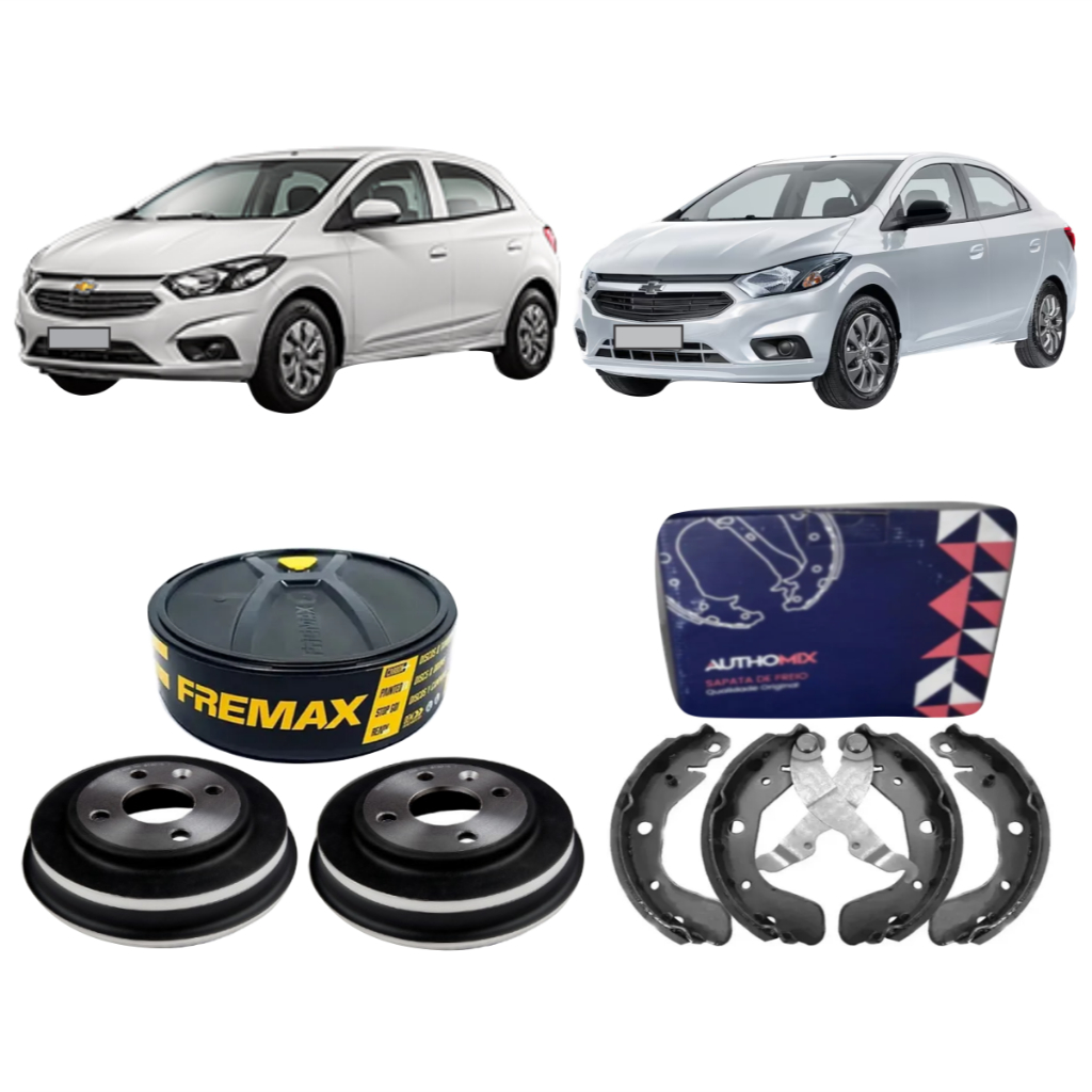 Kit Tambor + Sapata De Freio Traseiro Joy Plus 1.0 2019 A 2023 Fremax Authomix
