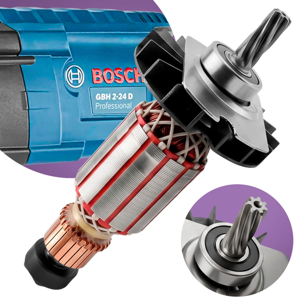 Induzido Rolamento Completo Compatível Martelete GBH 2-24D 110/220V