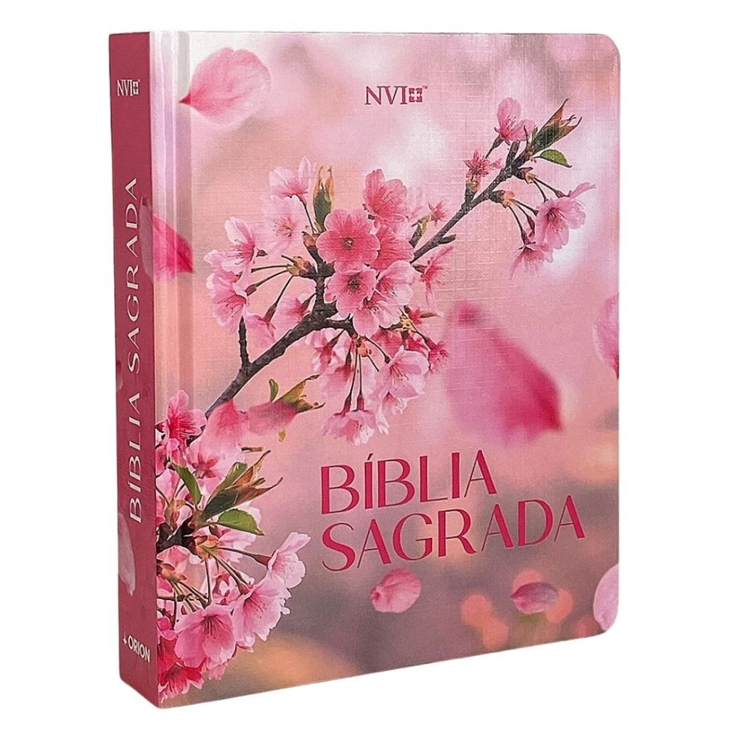 Bíblia Feminina Evangélica Capa Dura Flor de Cerejeira Capa Dura Nova Versão Internacional NVI