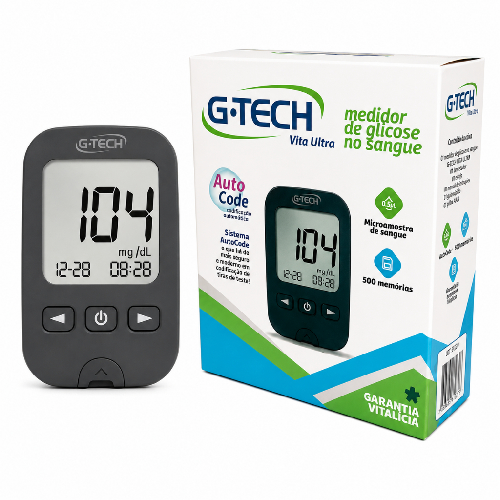Kit Medidor De Glicose Vita Ultra G-tech