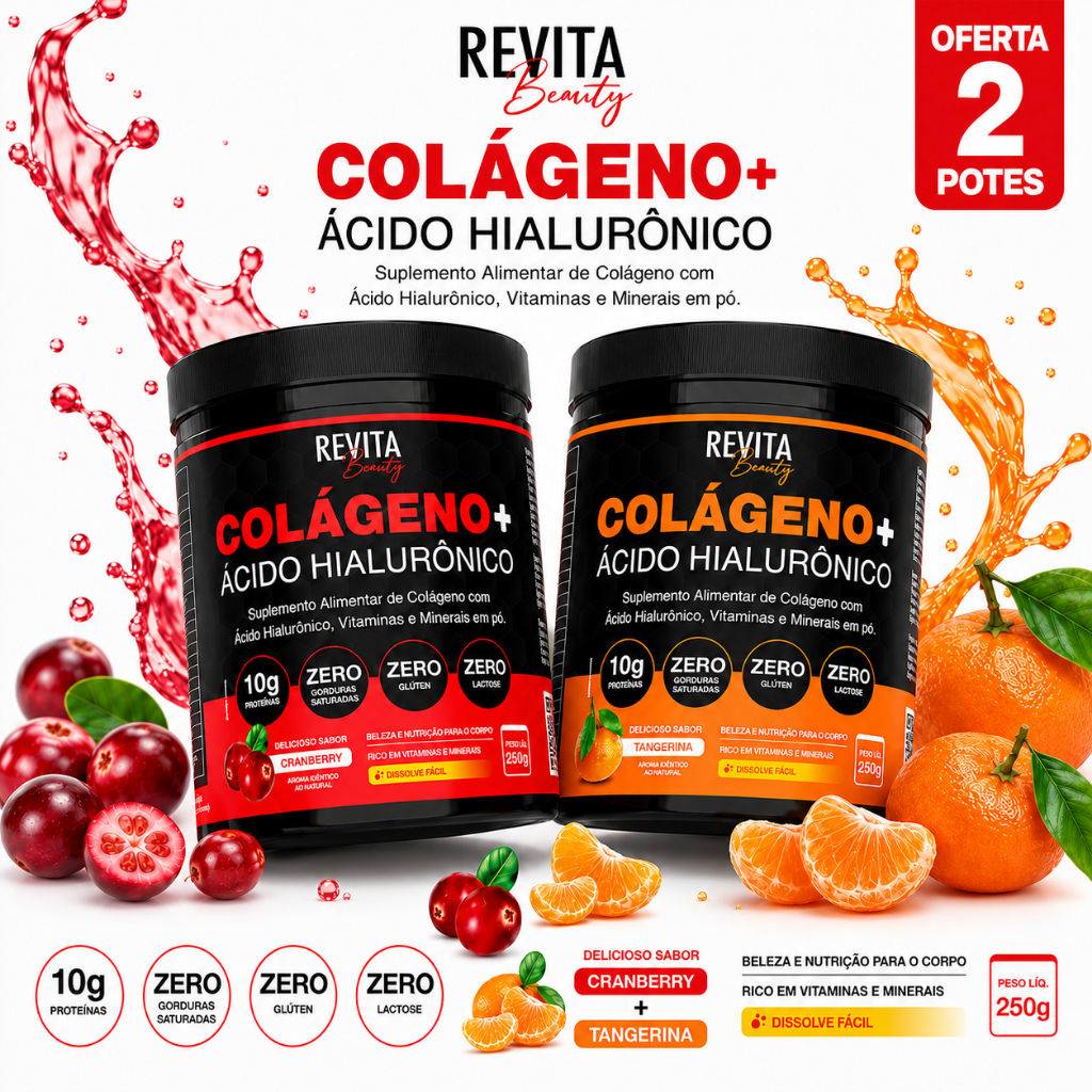 Colágeno Hidrolisado com Ácido Hialurônico
