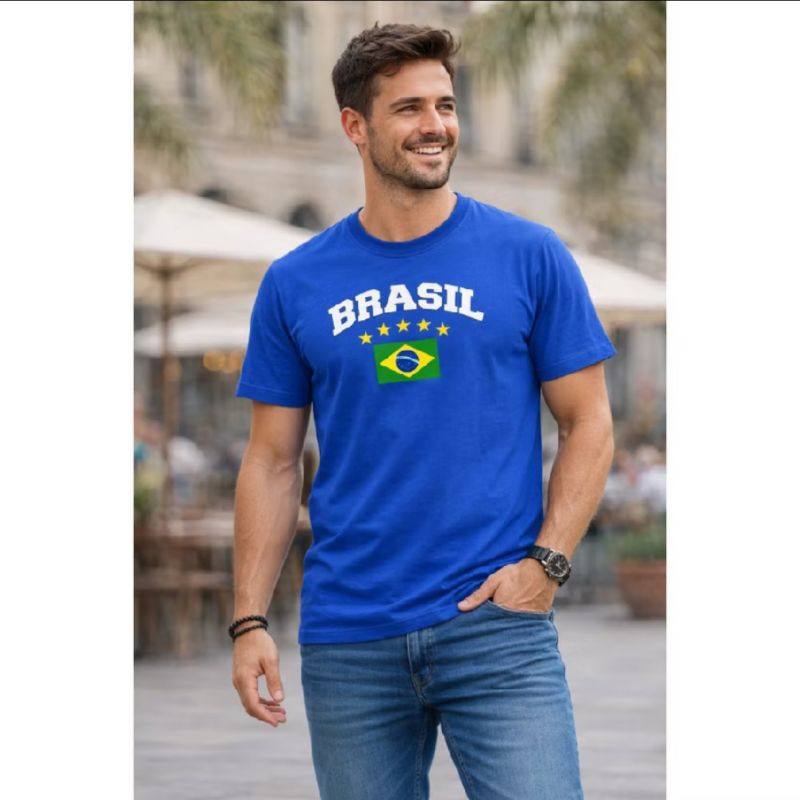 Camisa do Brasil Algodão 30.1 Copa do Brasil Hexa Camiseta Brasil Blusa do Brasil Seleção Brasileira