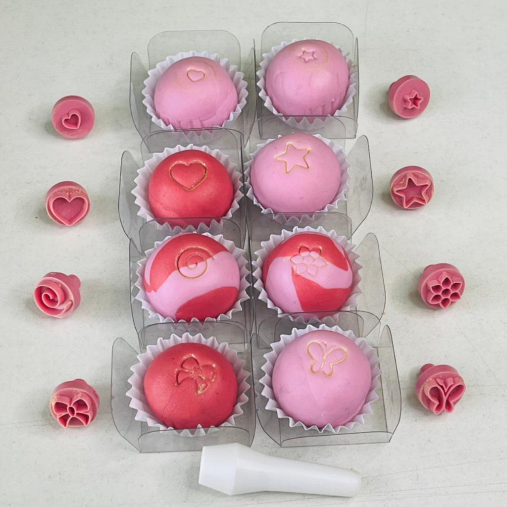 Kit Carimbos Essenciais Para Carimbar Doces E Brigadeiros Até 20g Coração Flor Borboleta BlueStar