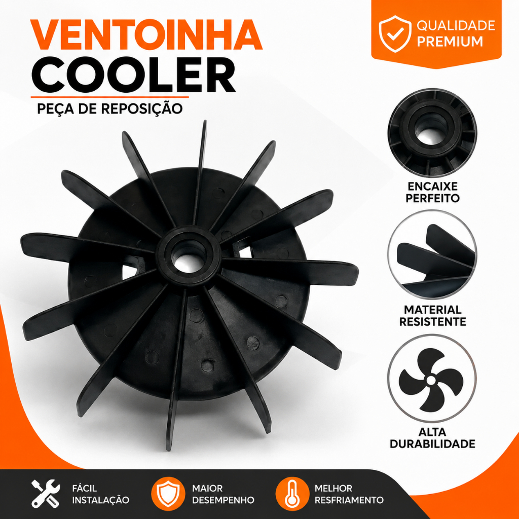 Ventoinha Eberle 132 F Pequeno Furo 29mm Motor Elétrico