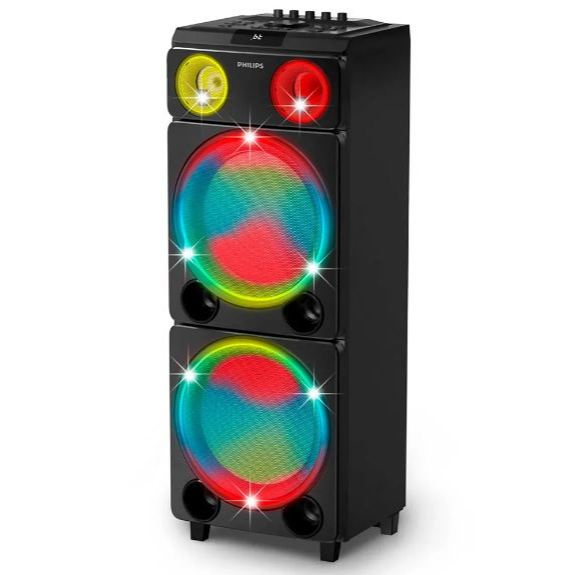 Caixa De Som Amplificada Philips 2400w Portátil Festa Nf-e Caixa de som potente, Caixa de som Philips, Caixa torre bluet