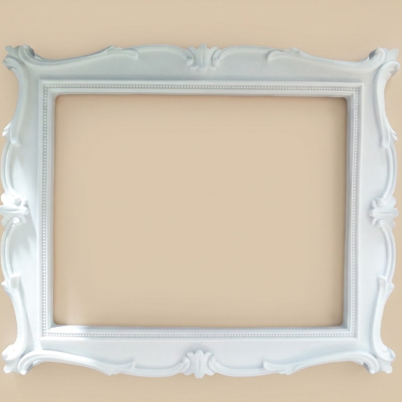 Moldura Retangular Resina + Fundo mdf Decoração Ambiente Espelho Artesanato