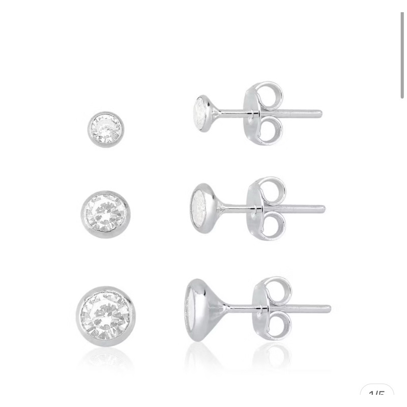 Kit trio de cravação inglesa, prata 925.