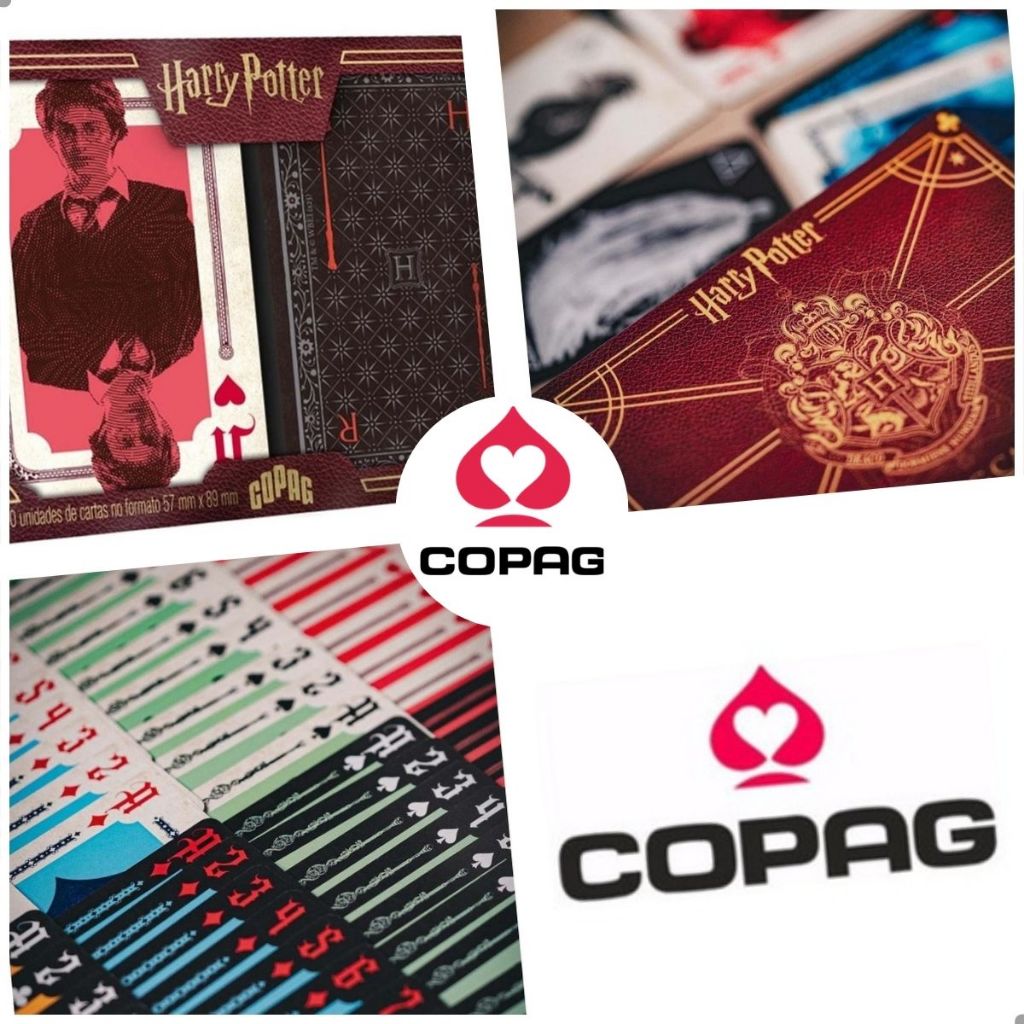 Detalhes do Baralho Harry Potter Estojo Duplo Profissional - Copag Idioma Português 110 cartas