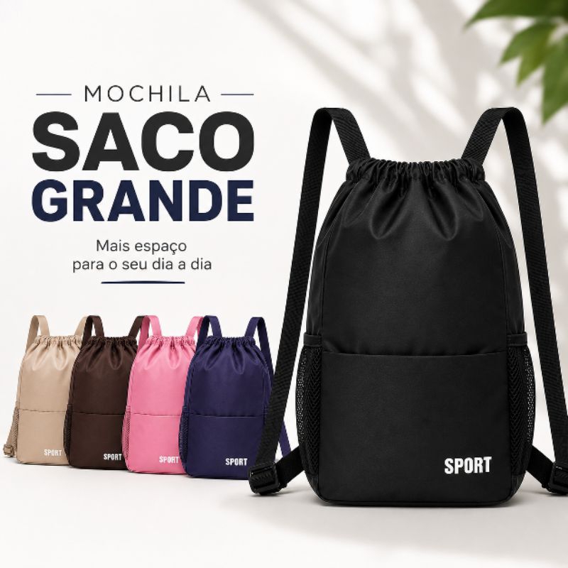Bolsa Mochila Saco Academia Treino Passeio Impermeável Grande Reforçada