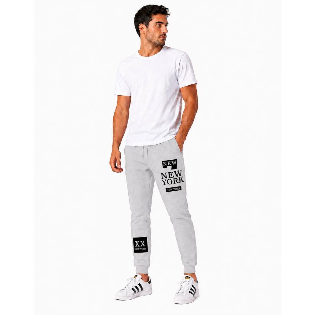 Calças Moletom Masculina New York Academia Inverno
