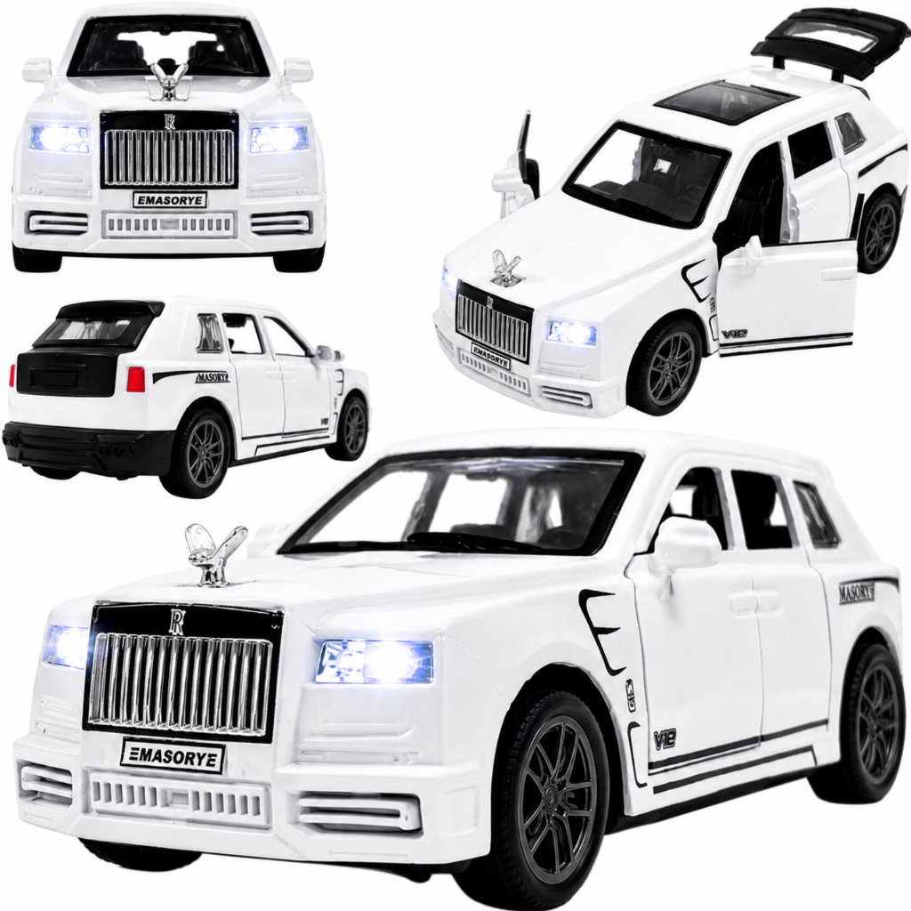 Miniatura Metal Rolls Royce Abre Portas Capô Ficção Premium