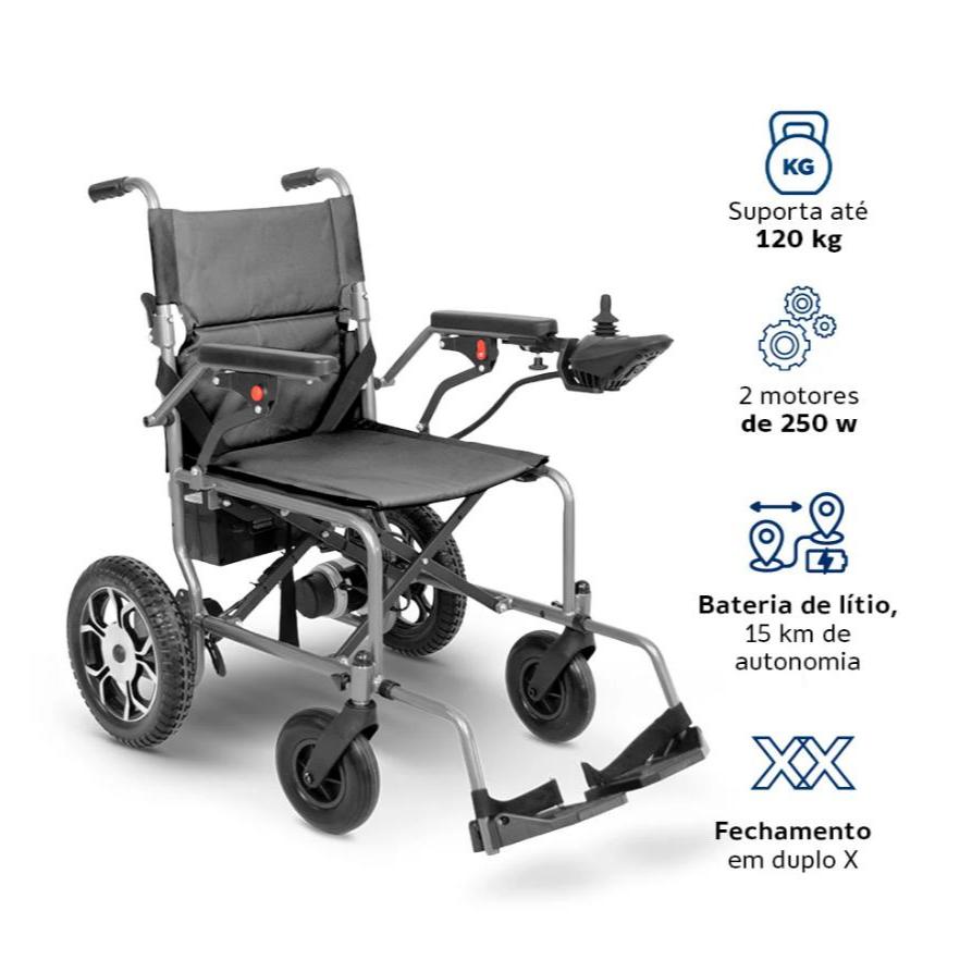 Cadeira de Rodas Motorizada Dobrável Compacta e Leve D750 Dellamed