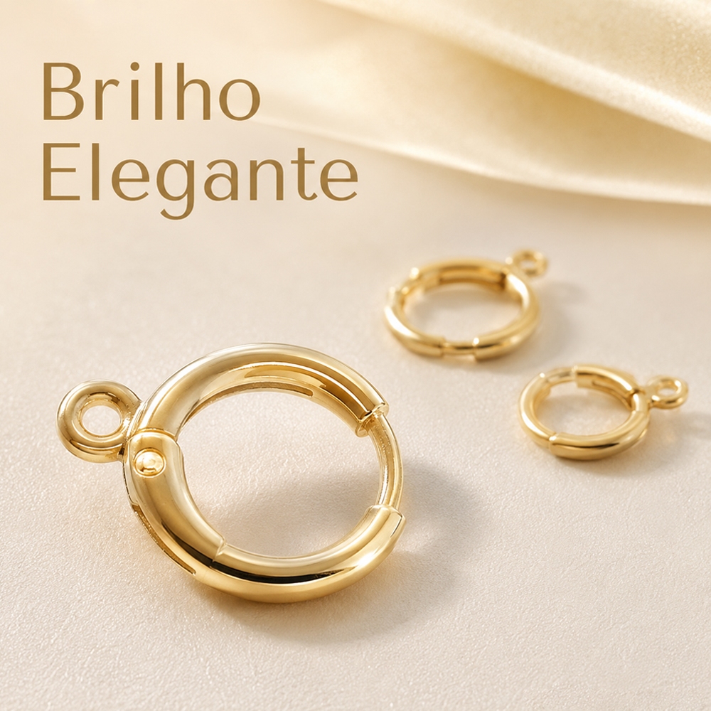 cobre 10-70Unidade Base Para Brinco Argola Tranqueta 12mm 10 Peças （1/2/3 Agolinha）