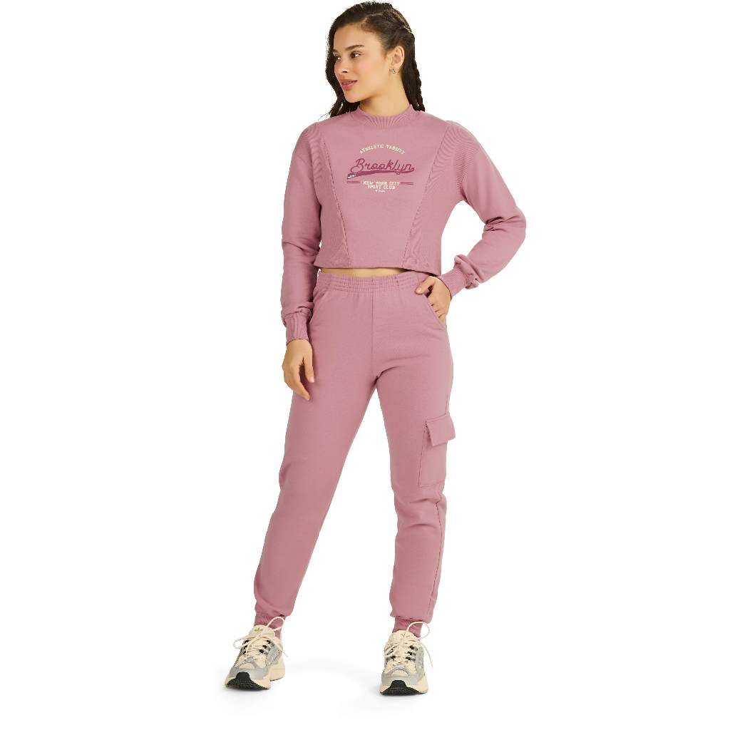 Conjunto Juvenil Feminino Angerô Moletom Felpado em Algodão Inverno - Ref 23430