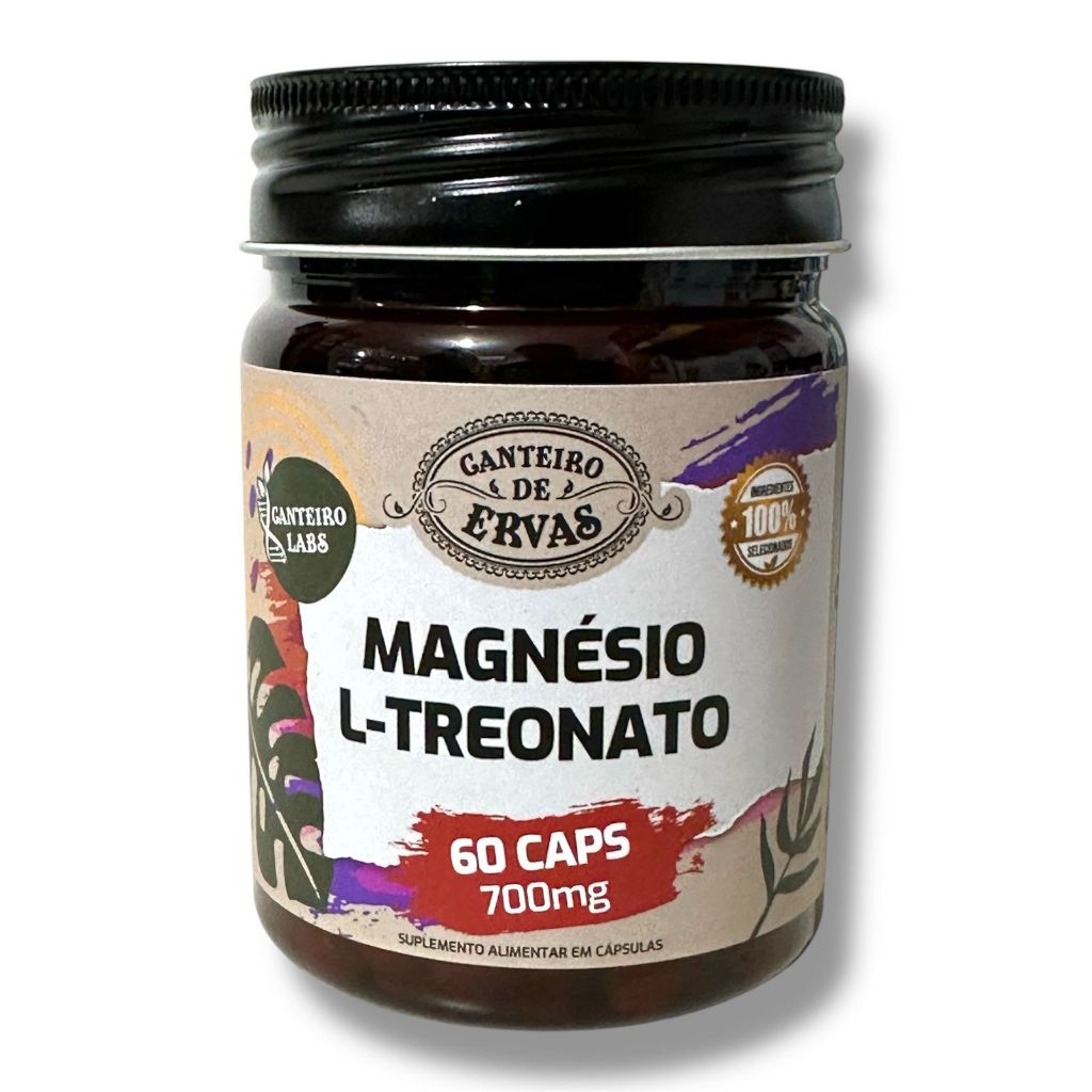 Magnésio L-Treonato 700mg 60caps canteiro de Ervas