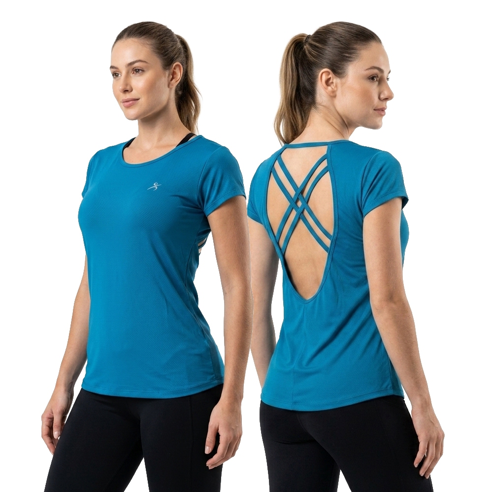 Camisa Blusão Feminino Desportivo Dryfit Manga Poliamida Costas Fitness Levinho Exercício Academia Corrida