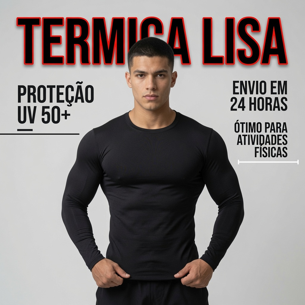 Camisa Térmica Uv 50+ Segunda Pele Camiseta Blusa Malha Fria Academia Esportes