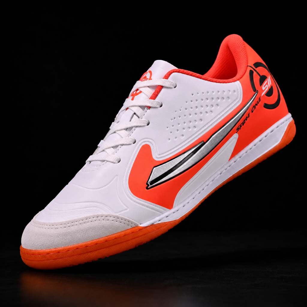 Chuteira Futsal Profissional Quadra Futebol Salão Bico de Couro Colada e Costurada Masculina
