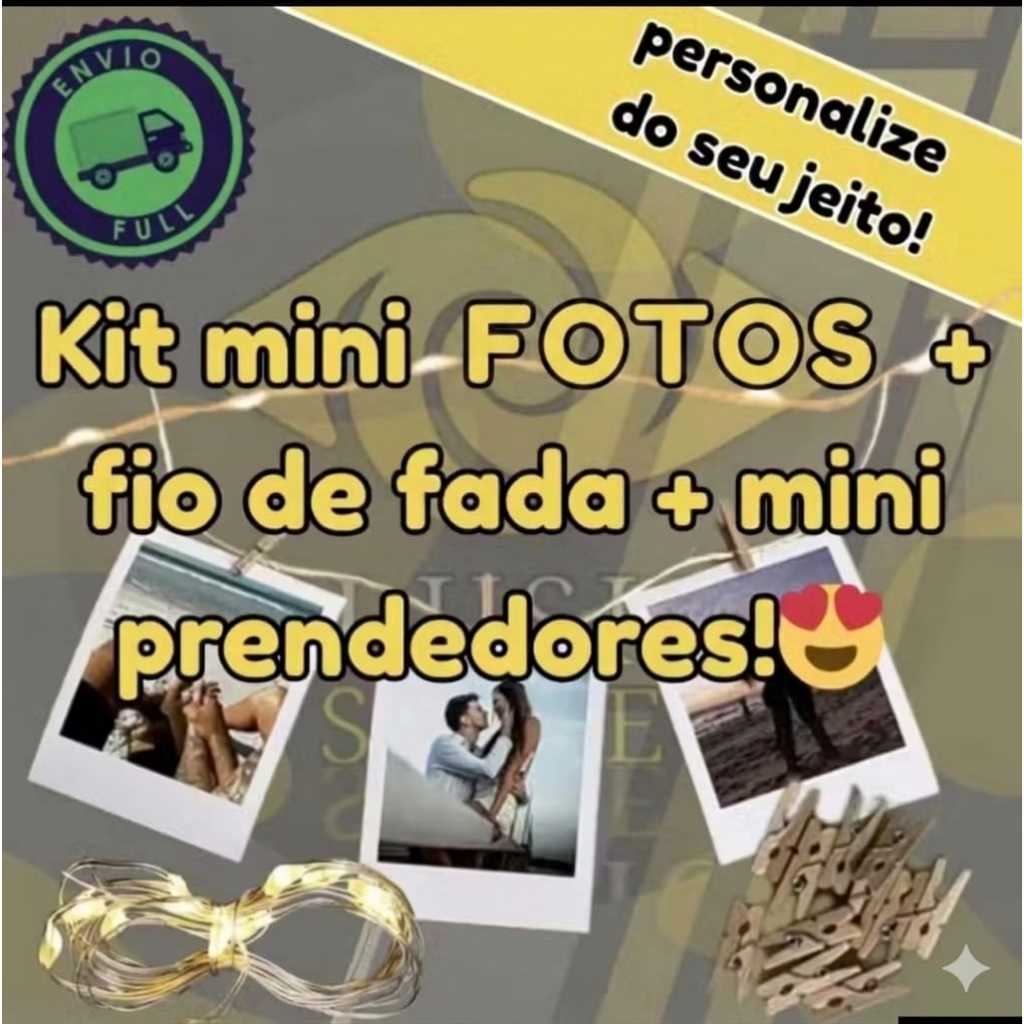 VARAL FIO DE FADA  2 METROS + FOTOS + mini prendedores | fotos personalizadas com luzes de LED brilho | ENVIO IMEDIATO