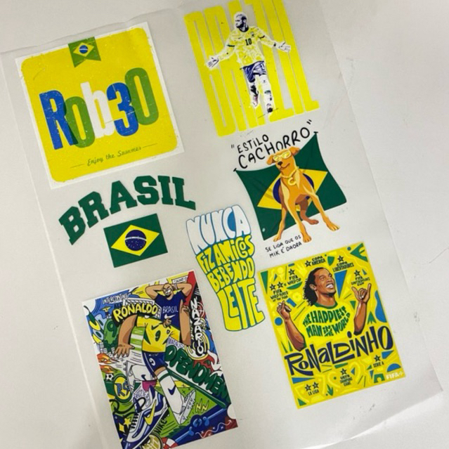 Adesivo aplique  DTF COPA | Termocolante Calça Jaqueta Camisa Pronto para Estampar|