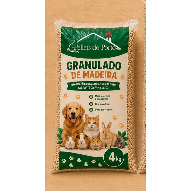 🐶 KIT Granulado Higiênico de Madeira Pellets do Porto 4kg 🌿🐾