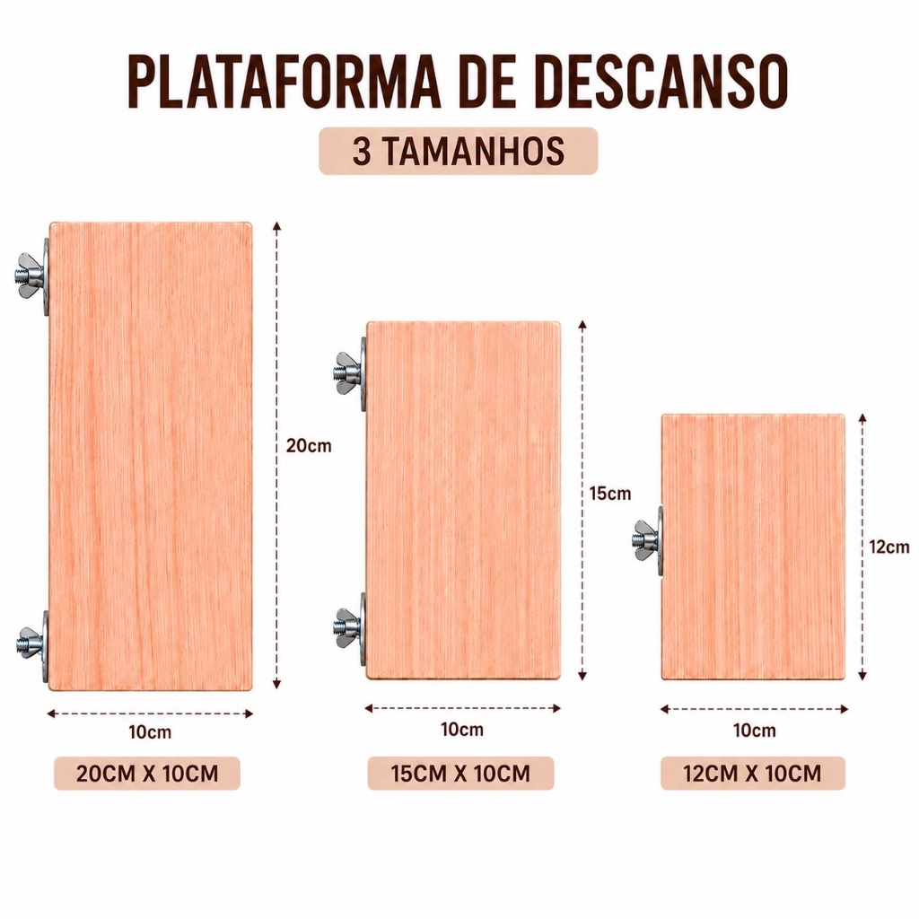 Plataforma Reforçada em Eucalipto para Aves em Geral – Mais Forte e Durável