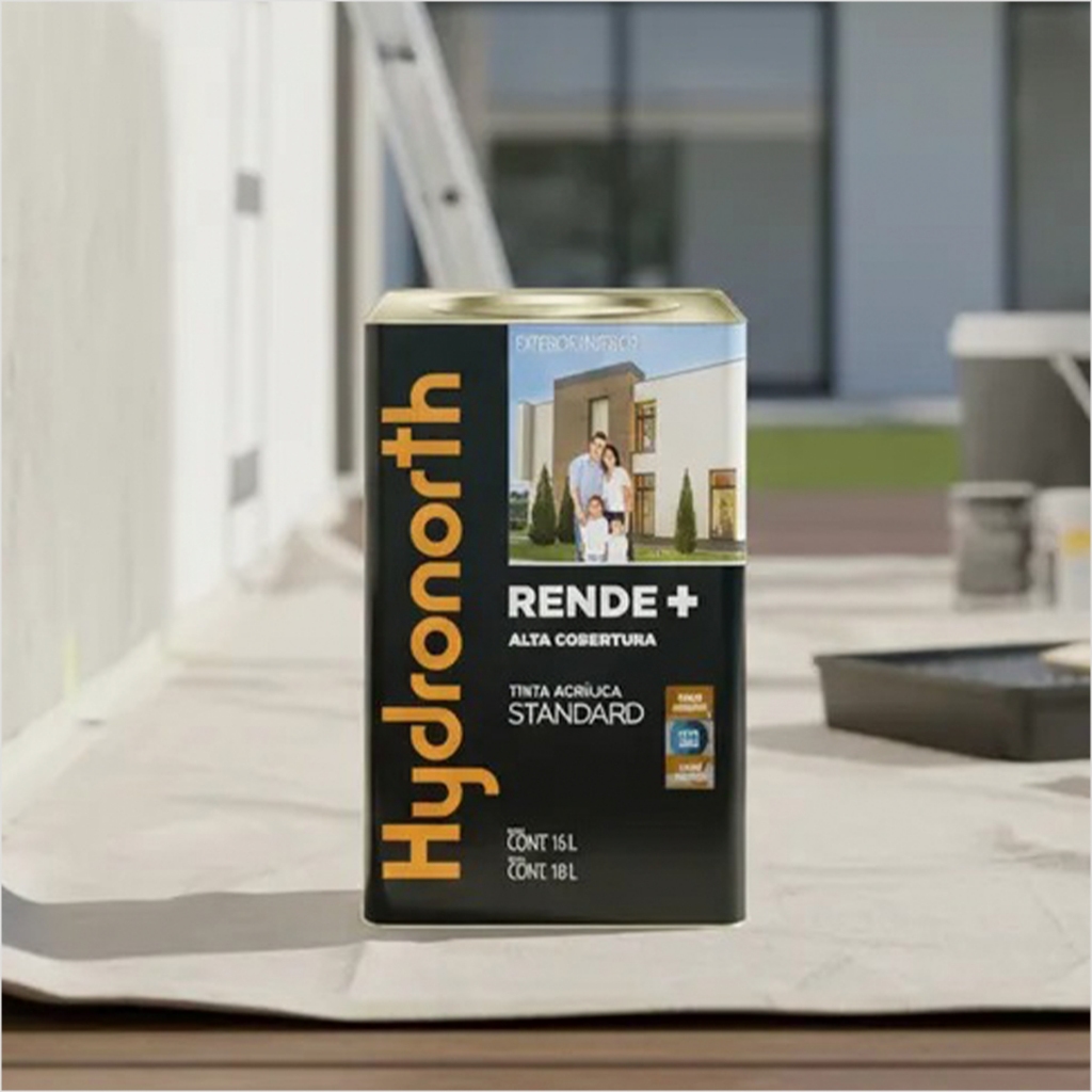 Tinta Acrílica Standard 18L Tinta Rende Mais Tinta Premium Fosca Tinta Alta Cobertura Hydronorth
