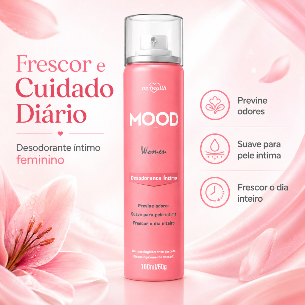 Desodorante Intimo Feminino Mood Care My Health 100ml Frescor Proteção Odores