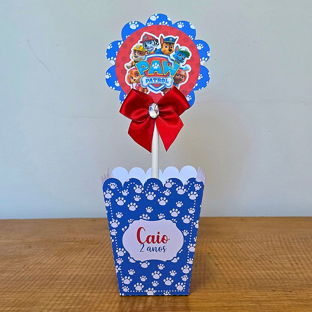 Cachepô  Centro de Mesa Patrulha Canina Lembrancinhas para Festa Lembrancinhas personalizadas Festa Infantil
