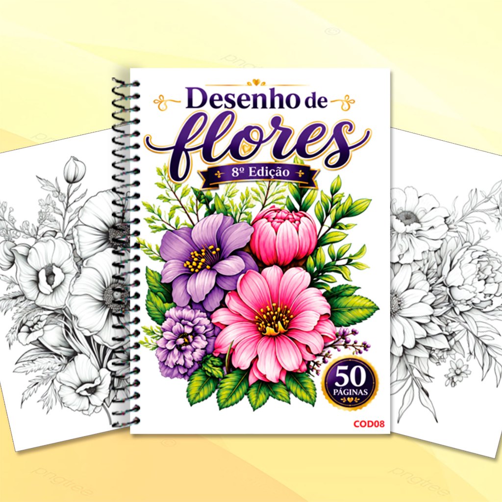 Desenhos de flores para colorir ( 8º edição)