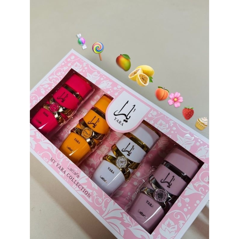 Kit 4 Miniaturas Yara Lattafa Original 🌸Yara Rosa • Yara Moi  • Yara Candy  • Yara Tous Miniatura