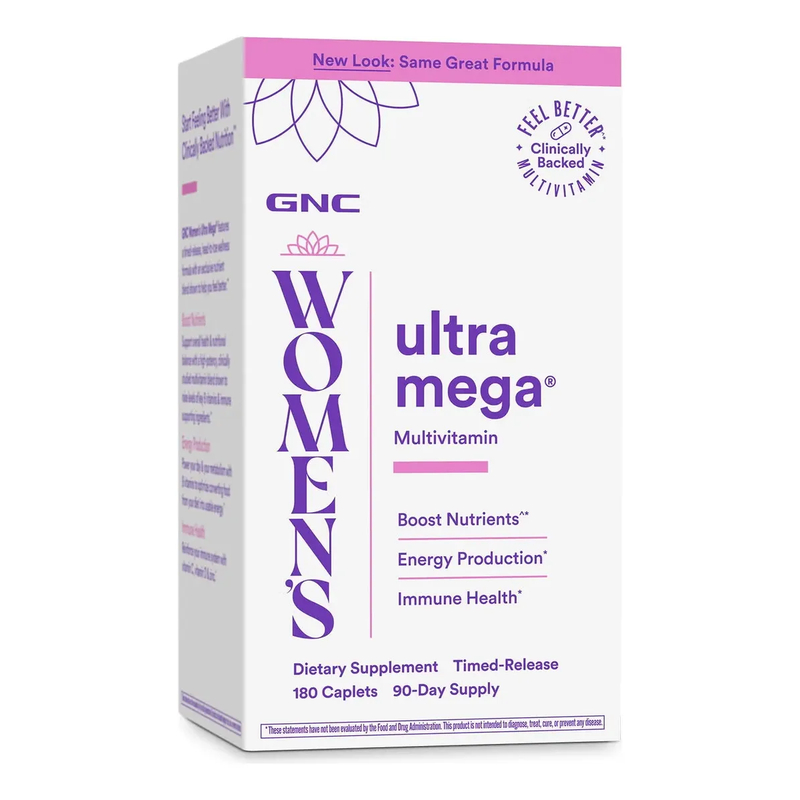 Ultra Mega Multivitamin Women's Multivitamínico Feminino 90 Doses 180 Comprimidos - GNC