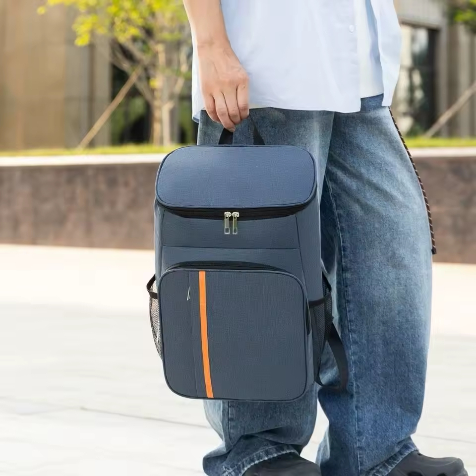 Imagem Mochila Térmica Bag Freezer Cooler Gelo Bolsa Bebidas Anti Vazamento Praia Camping Premium - 18 litros