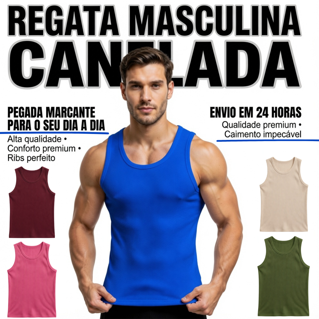 Regata Canelada Ribana Americana Básica