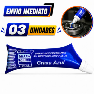 Graxa Azul 80g Alta Performance p/ Rolamentos Moto Eixos Engrenagens (Kit 1, 2 ou 3 Un)