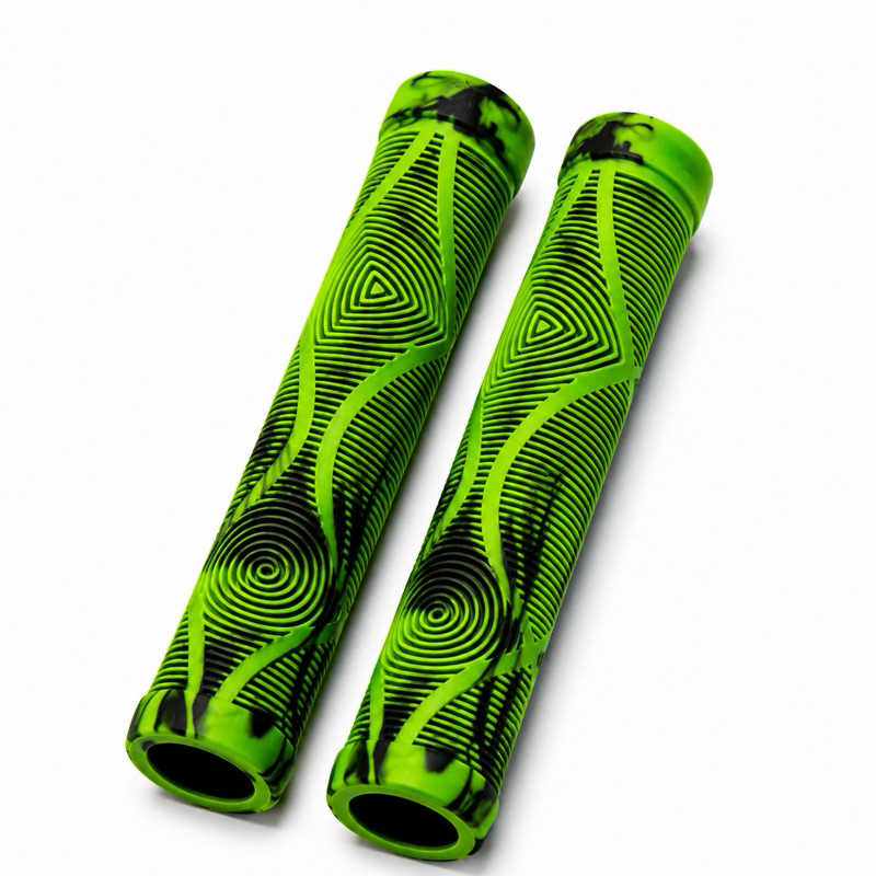 Manopla Silicone 165mm Verde/Preta Modelo Gios Ultra Aderente Macia Bike Bicicleta Luva Freeride DH Jirt Jump