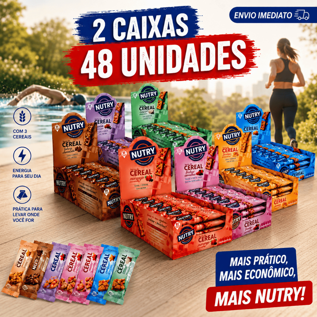 Kit 2 Barra de Cereais Nutry Caixa C/48 Unidades - Nutrimental