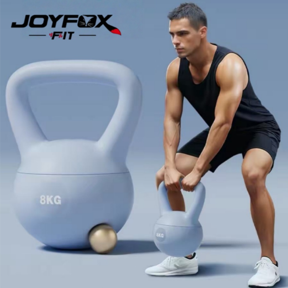 Kettlebell Soft 8kg JOYFOX Profissional para Força Condicionamento Físico e Treino Funcional