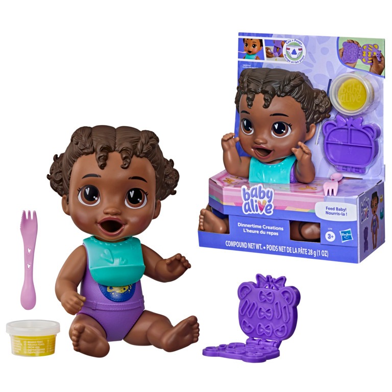 Boneca Baby Alive Hora do Jantar Tilly Tinker Negra - Hasbro G2790