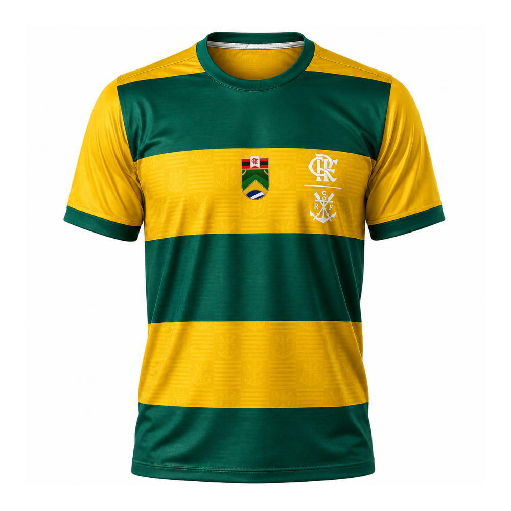 Camisa Flamengo Pairar Masculina Braziline + Patch Brasil