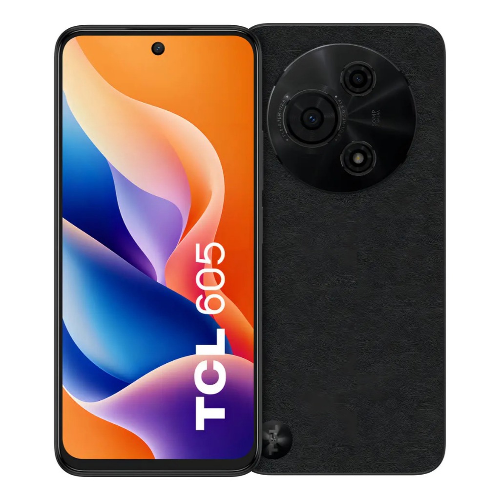 Smartphone TCL 605 256GB 14GB RAM Tela 6.7" 50MP Android 15 NFC Preto - REEMBALADO